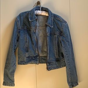 brandy melville cropped denim jacket
